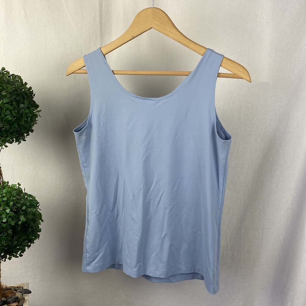 Chico’s Blue Sleeveless Basic Microfiber Tank Top… - image 2